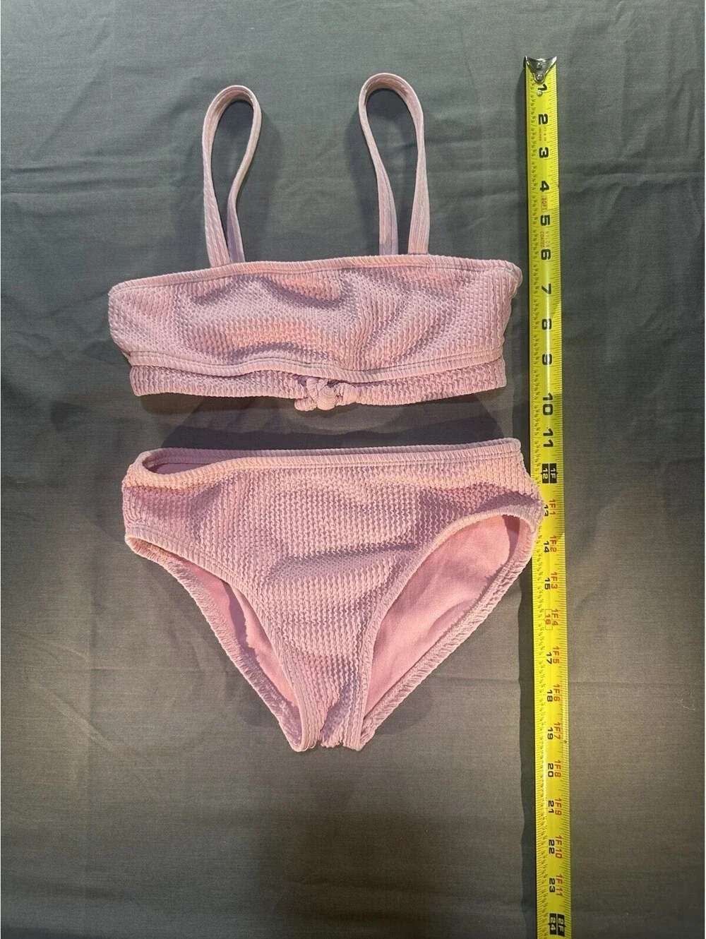 Girls Wonder Nation 2 Piece Pink Bathing Suit  M 7-8